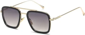 SHEEN KELLY Gafas de sol retro Tony Stark Square Downey 1